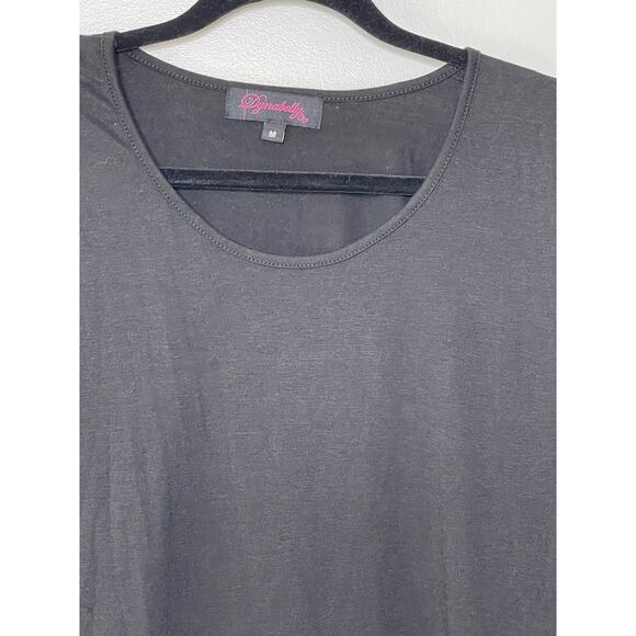 Dynabelly Round Neck Black Lace Sleeve Maternity Top Blouse Black Womens M NWT - Picture 7 of 13